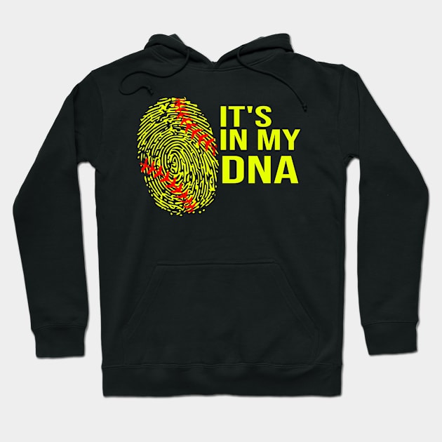 Softball It's In My Dna For Pitcher and Catcher Hoodie by tobzz